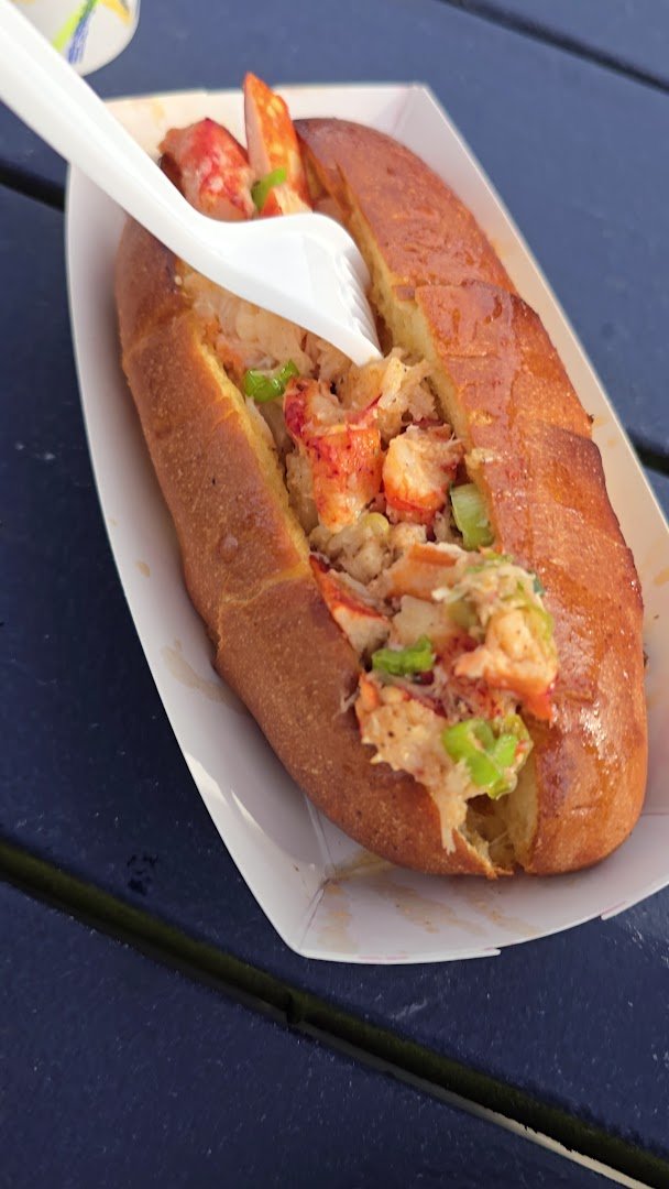 Casual clam bar with coastal boardwalk setting